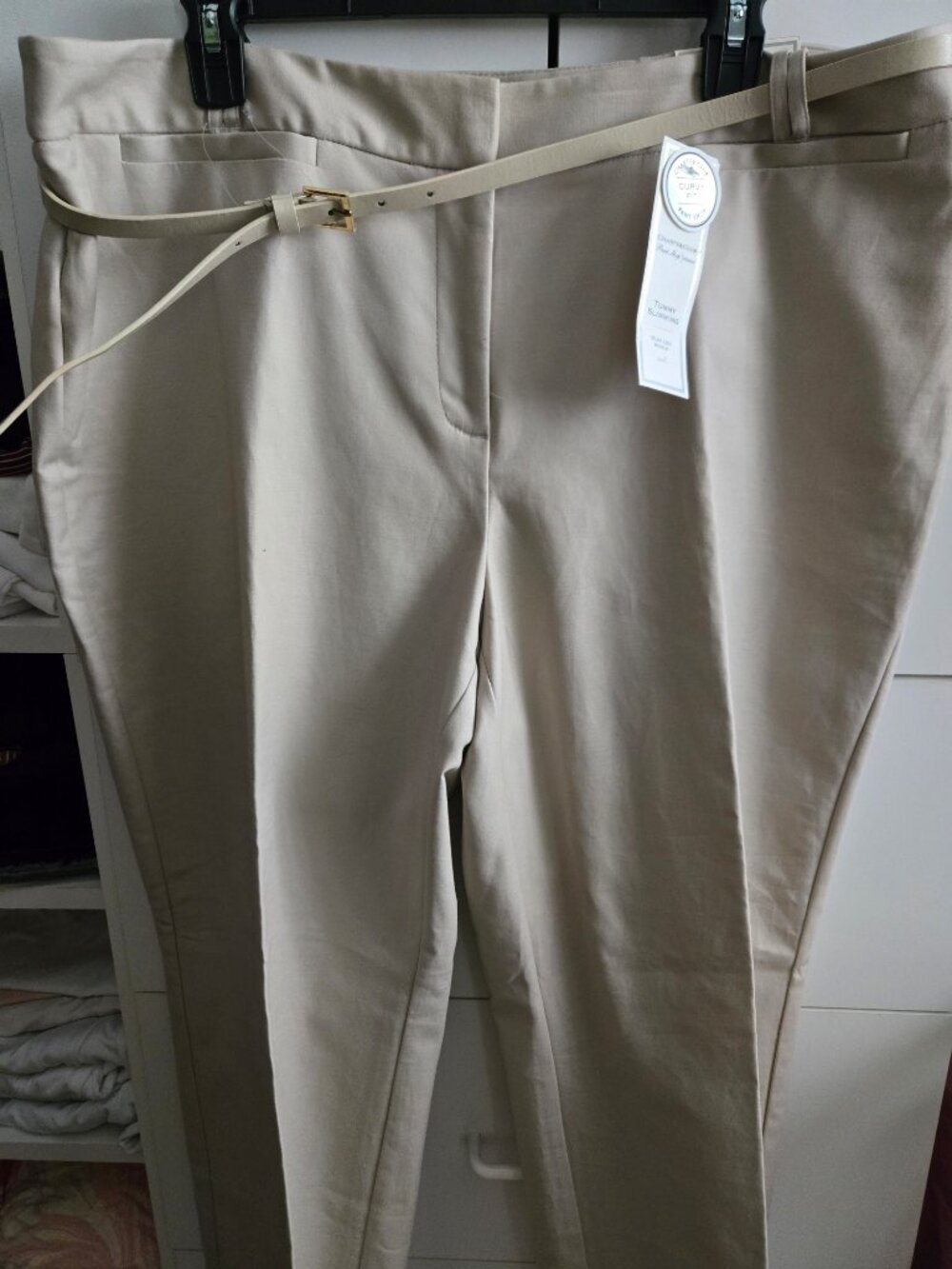 NWT Charter Club Womens Khaki Ankle Pants - Size 16W - Curvy Fit